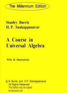 A Course In Universal Algebra