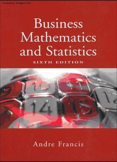 Business Mathematics And Statistics