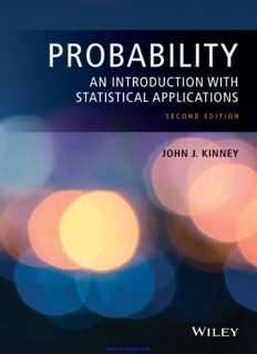 Probability An Introduction With Statistical Applications