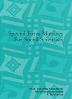 Special Fuzzy Matrices For Social Scientists